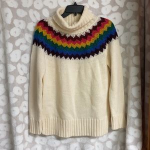 Rainbow sweater off white